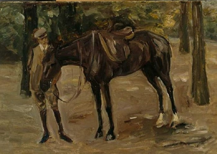 Serviteur à cheval dans un parc - Max Liebermann
