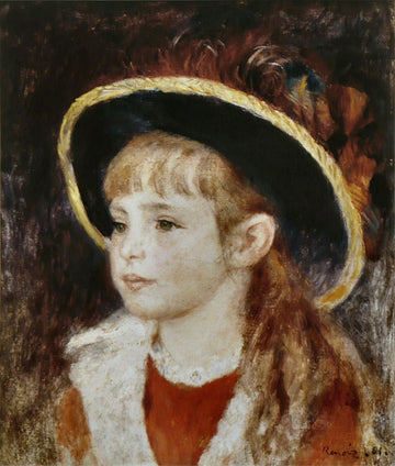 Portrait d'une jeune fille au chapeau bleu - Pierre-Auguste Renoir