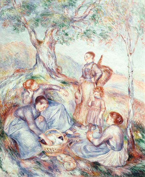 Pause lors le travail de récolte - Pierre-Auguste Renoir
