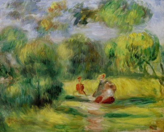 Paysage avec des gens - Pierre-Auguste Renoir