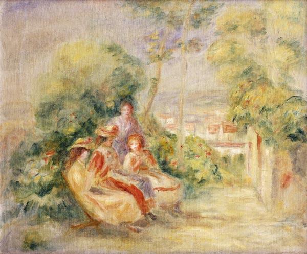 Fille dans le jardin Probablement dans le jardin du Château des Brouillards, où Renoir de 1893 - Pierre-Auguste Renoir