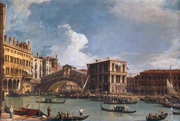 Le pont du Rialto, Venise, vu du nord - Giovanni Antonio Canal