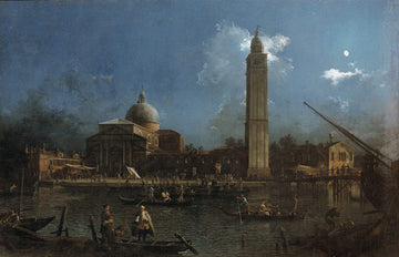 La célébration nocturne devant l'église San Pietro di Castello (The Eve of St. Peter) - Giovanni Antonio Canal