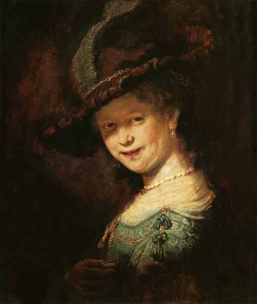 Saskia van Uijlenburgh en tant que jeune fille - Rembrandt van Rijn