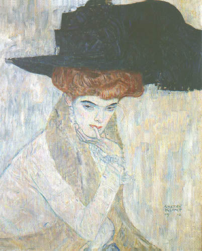 Le chapeau de plume noir - Gustav Klimt