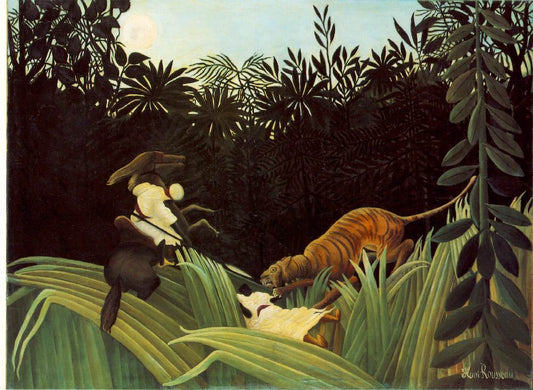 Scout attaqué par un tigre - Henri Rousseau