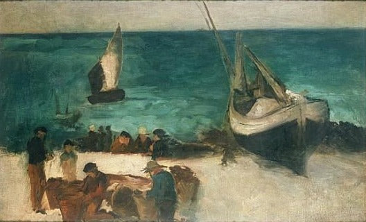 Bateaux de pêche et pêcheurs - Edouard Manet