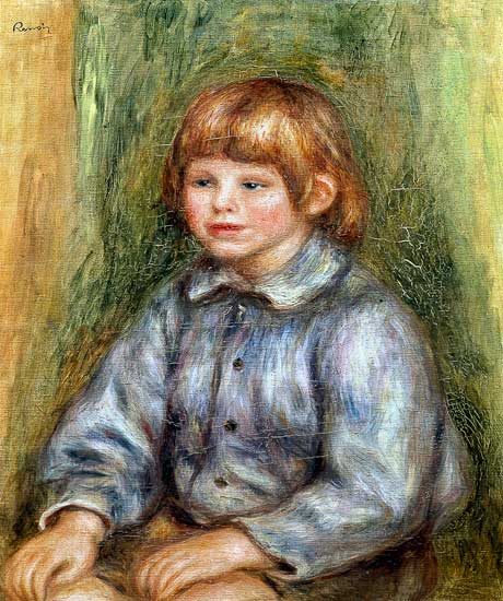 Portrait assis de Claude Renoir - Pierre-Auguste Renoir