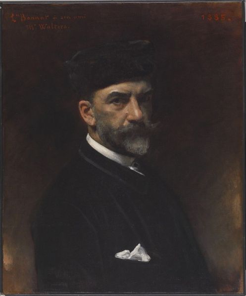 Autoportrait dédié à William Walters - Léon Bonnat