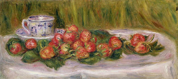 Nature morte de fraises et d'une tasse à thé - Pierre-Auguste Renoir