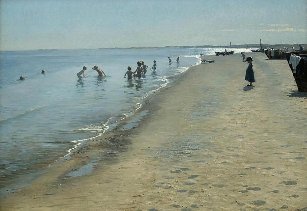Journée d'été sur la plage sud de Skagen - Peder Severin Kroyer