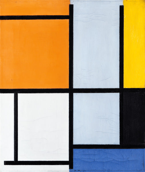 Tableau 3 avec l'orange - Mondrian