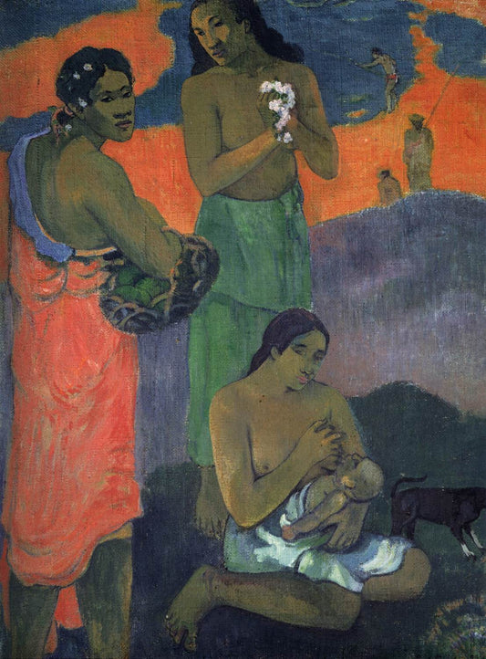 Femmes au bord de la mer (La maternité) - Paul Gauguin
