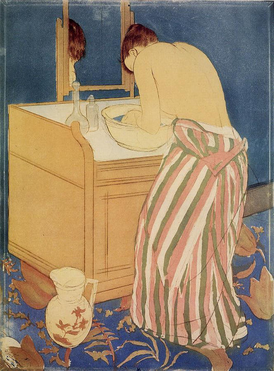 Femme se baignant (La Toilette) - Mary Cassatt