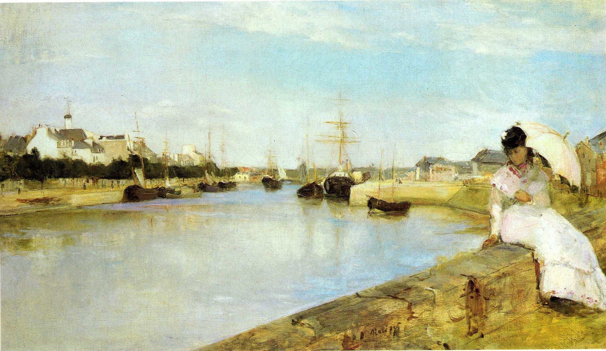 The Harbor at Lorient - Berthe Morisot