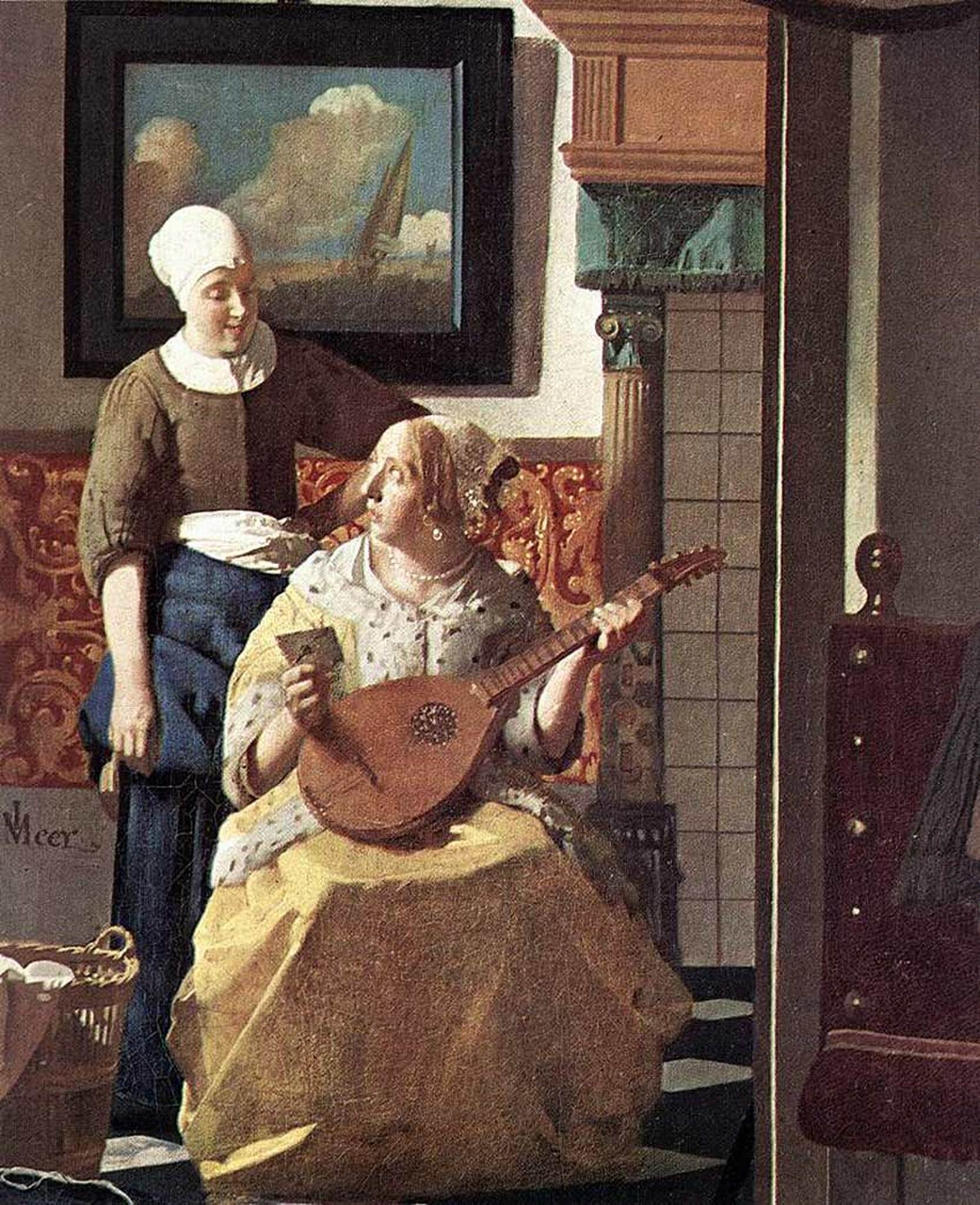Le détaill de la Lettre d'amour (Vermeer) - Johannes Vermeer