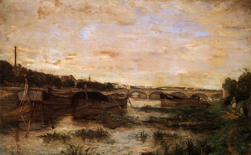 The Seine below the Pont d'Lena - Berthe Morisot