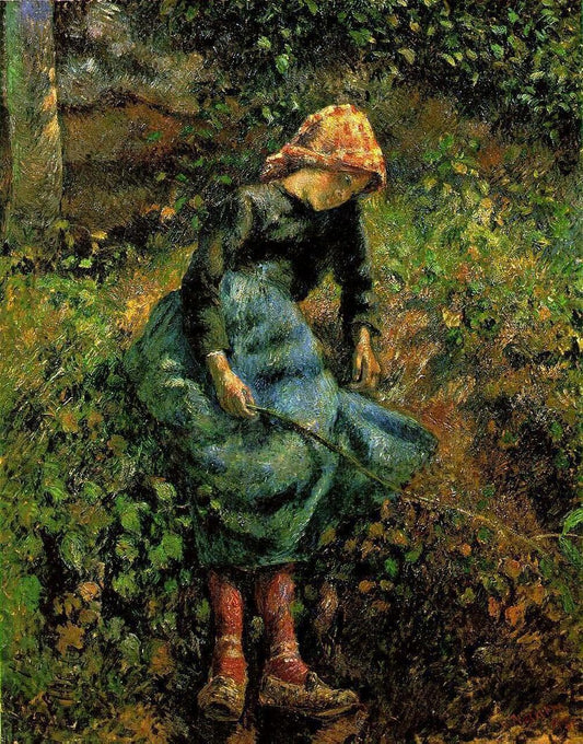 Fille avec un bâton - Camille Pissarro