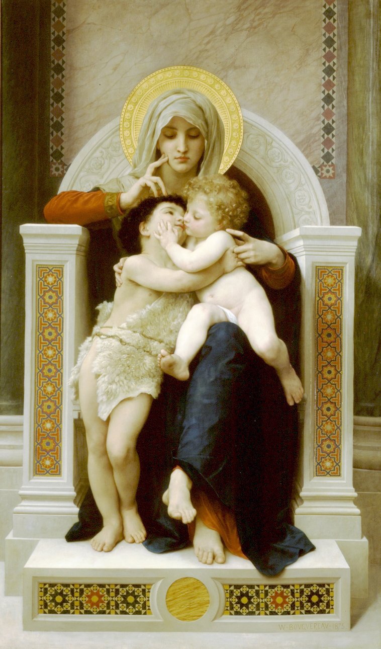 La Vierge, Jésus et Saint Jean Baptiste de William Bouguereau