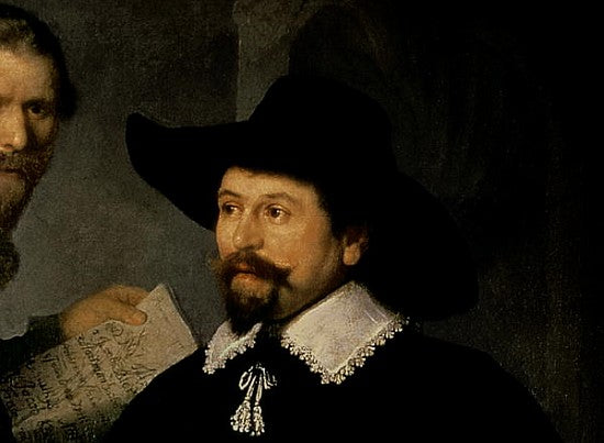 La leçon d'anatomie du Dr. Nicolaes Tulp (détail de 7543) - Rembrandt van Rijn