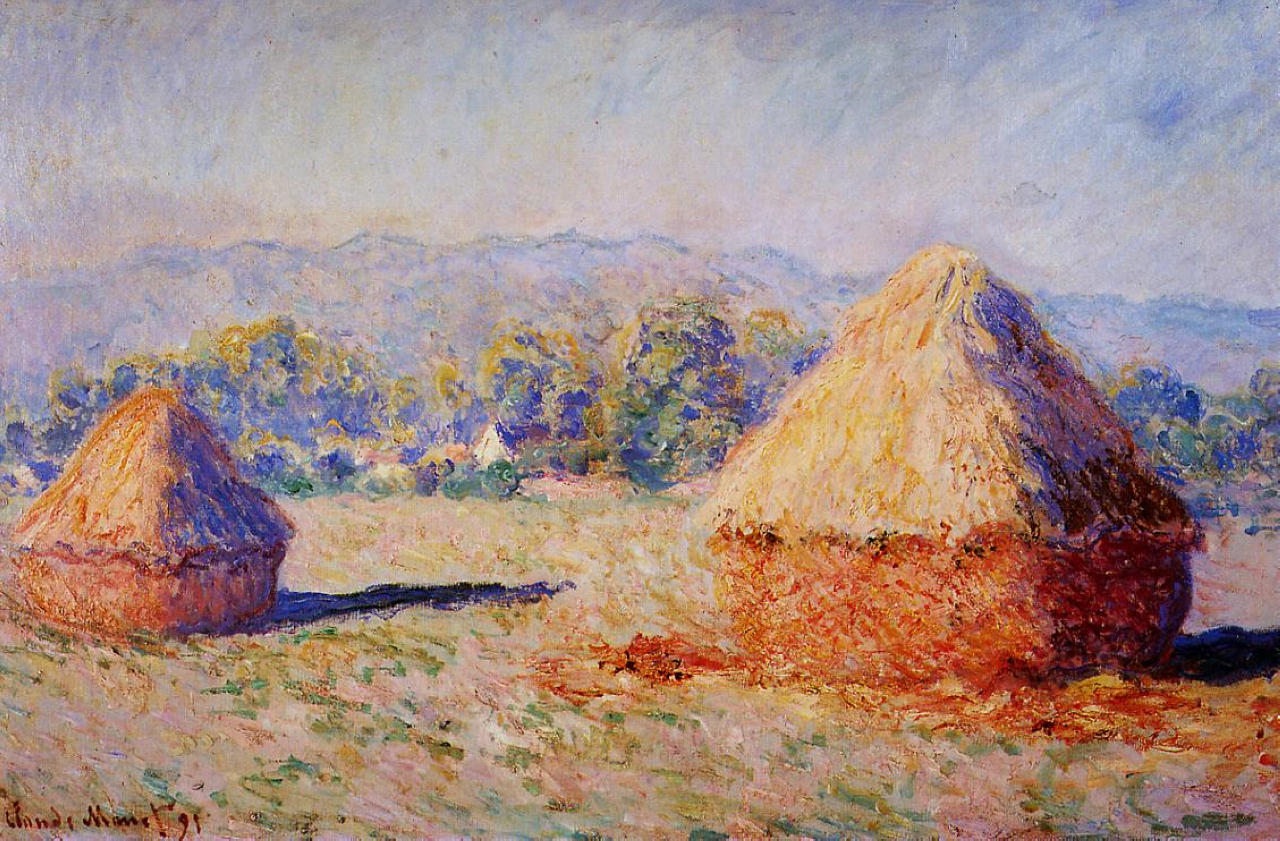 Meules au soleil, effet du matin - Claude Monet