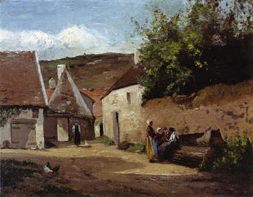 Coin de rue dans le village - Camille Pissarro