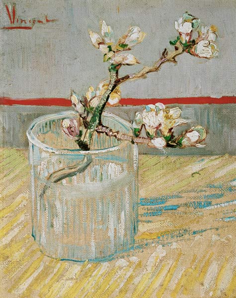 Branche d'amandier en fleur dans un verre - Van Gogh