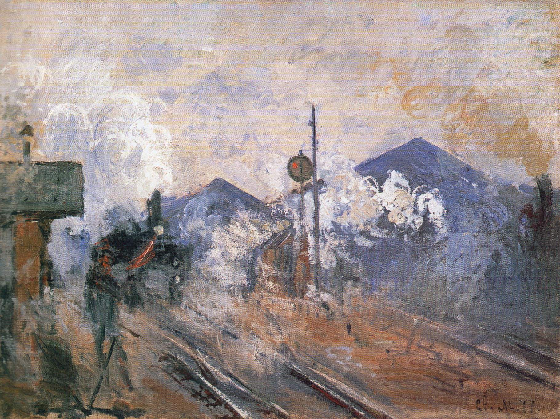 Les Voies à la sortie de la gare Saint-Lazare - Claude Monet