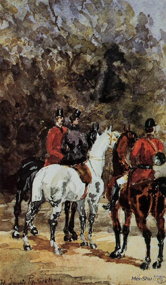 Montage des chasseurs - Toulouse Lautrec