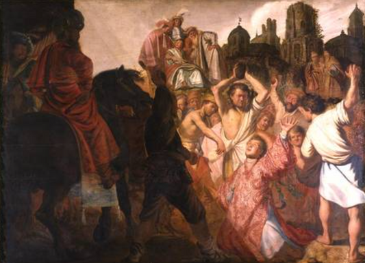 La lapidation de saint Étienne - Rembrandt van Rijn