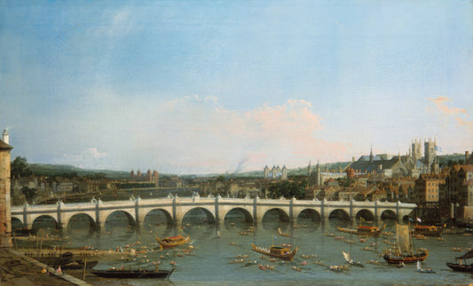 Le pont de Westminster vu du nord avec le palais de Lambeth au loin - Giovanni Antonio Canal