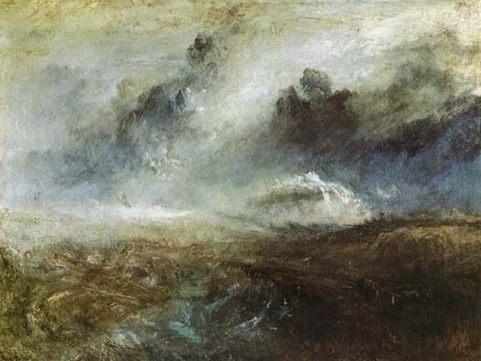 La mer mouvementée avec l'épave - William Turner