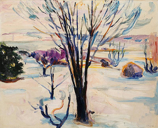 Paysage d'hiver à Jeløya - Edvard Munch