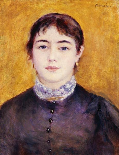 Jeune femme portant du bleu - Pierre-Auguste Renoir