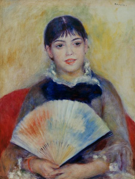 Femme avec un éventail 1880 - Pierre-Auguste Renoir
