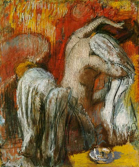 La femme qui se séchant - Edgar Degas