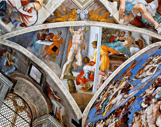Plafond de la chapelle Sixtine : Haman - Michel-Ange