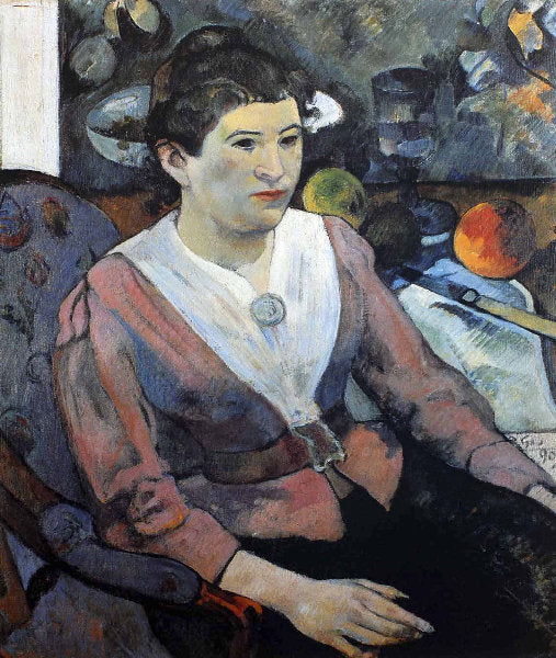 Portrait de femme à la nature morte de Cézanne - Paul Gauguin