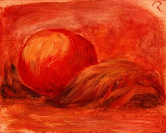 Pomme avec feuille - Pierre-Auguste Renoir