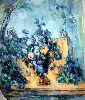 Grand vase dans le jardin - Paul Cézanne