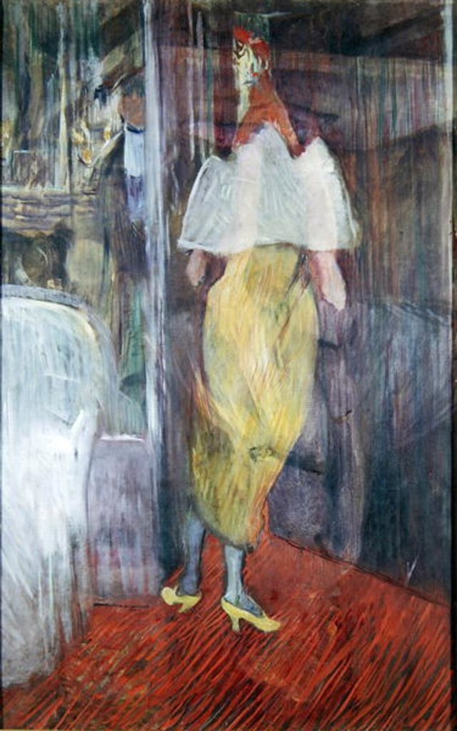 Femme entrant dans une loge au théâtre - Toulouse Lautrec