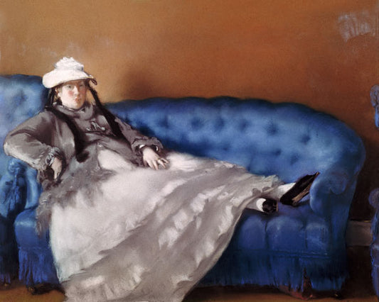 Madame Manet sur un canapé bleu - Edouard Manet