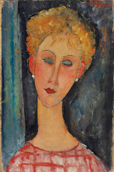 Jeune fille avec des boucles d'oreilles - Amedeo Modigliani