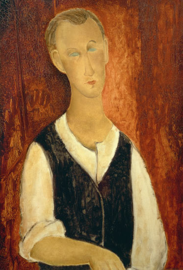 Jeune homme avec le gilet noir - Amedeo Modigliani