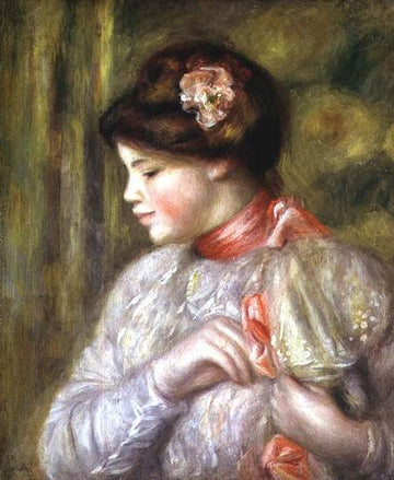 Jeune femme ajustant son chemisier - Pierre-Auguste Renoir