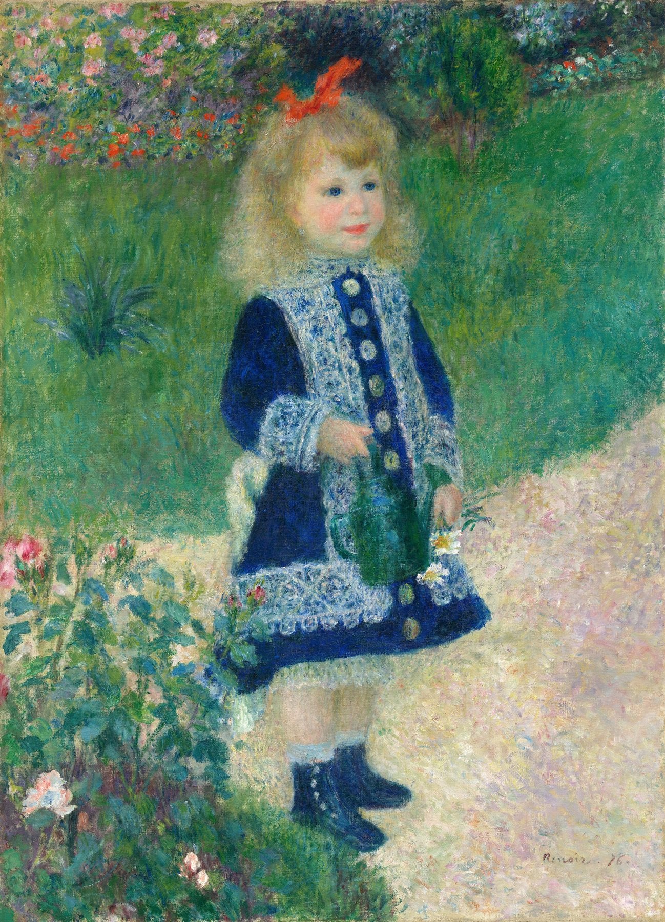 Une fille avec un arrosoir - Pierre-Auguste Renoir