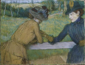 Deux femmes parlant à une clôture - Edgar Dega