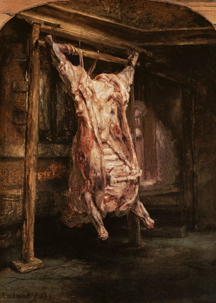 The Slaughtered Ox - Rembrandt van Rijn