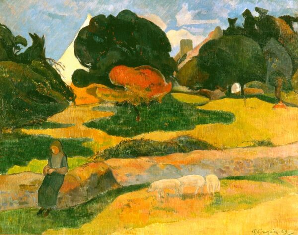 Girl with Pigs - Paul Gauguin