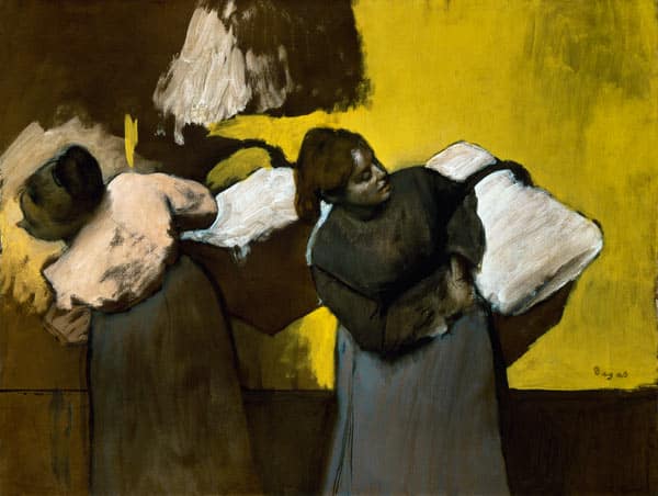 Inside the laundry delivery - Edgar Degas